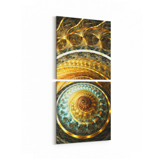 10206K2D Abstract Görsel Kare 2'li Dikey Kanvas Tablo