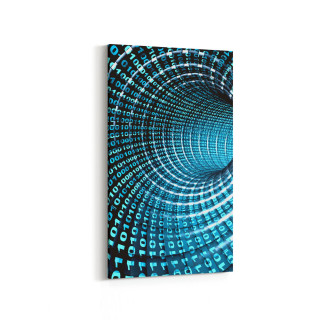 10214DD Abstract Girdap Görsel Dikey Dar Kanvas Tablo