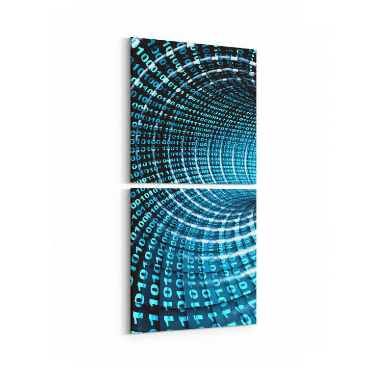10214K2D Abstract Girdap Görsel Kare 2'li Dikey Kanvas Tablo