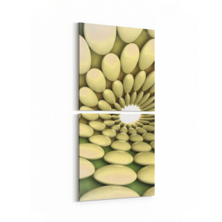 10220K2D Abstract Girdap Görsel Kare 2'li Dikey Kanvas Tablo
