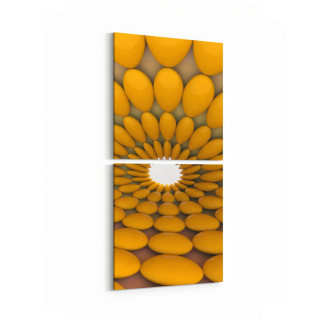 10221K2D Abstract Girdap Görsel Kare 2'li Dikey Kanvas Tablo