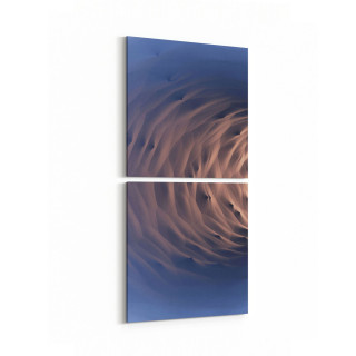 10222K2D Abstract Girdap Görsel Kare 2'li Dikey Kanvas Tablo