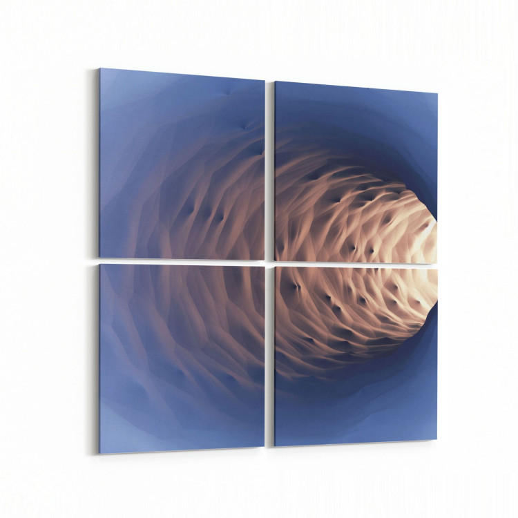 10222K4 Abstract Girdap Görsel Kare 4'lü Kanvas Tablo