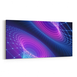 10223YD Abstract Girdap Görsel Yatay Dar Kanvas Tablo