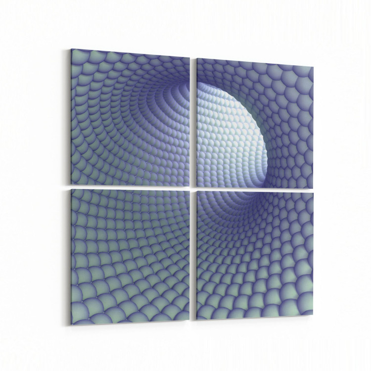 10224K4 Abstract Girdap Görsel Kare 4'lü Kanvas Tablo