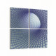 10224K4 Abstract Girdap Görsel Kare 4'lü Kanvas Tablo