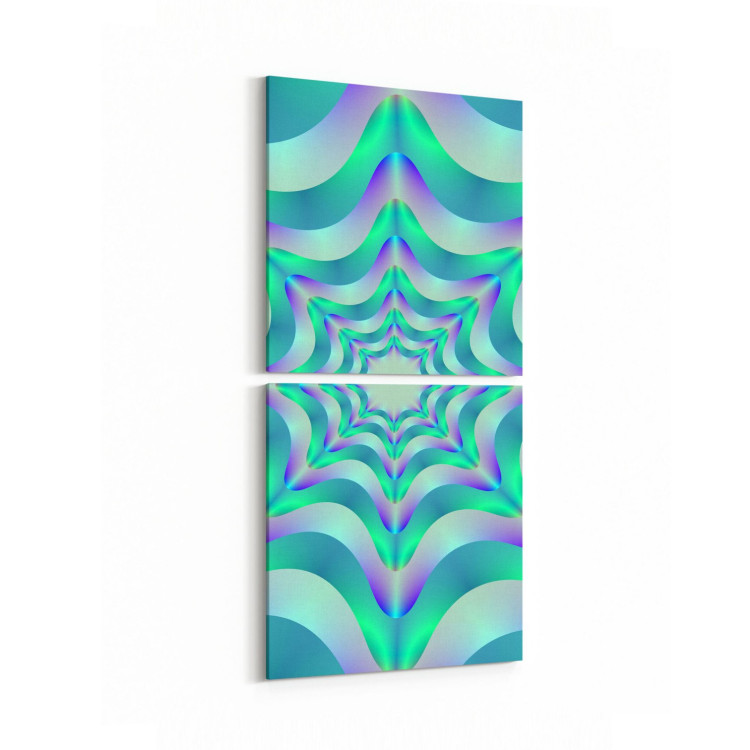 10225K2D Abstract Girdap Görsel Kare 2'li Dikey Kanvas Tablo