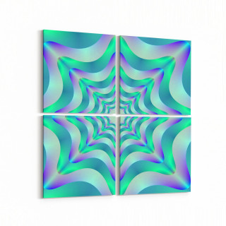 10225K4 Abstract Girdap Görsel Kare 4'lü Kanvas Tablo