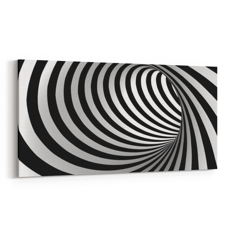 10226YD Abstract Girdap Görsel Yatay Dar Kanvas Tablo