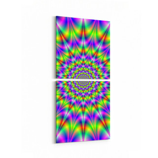 10227K2D Abstract Girdap Görsel Kare 2'li Dikey Kanvas Tablo