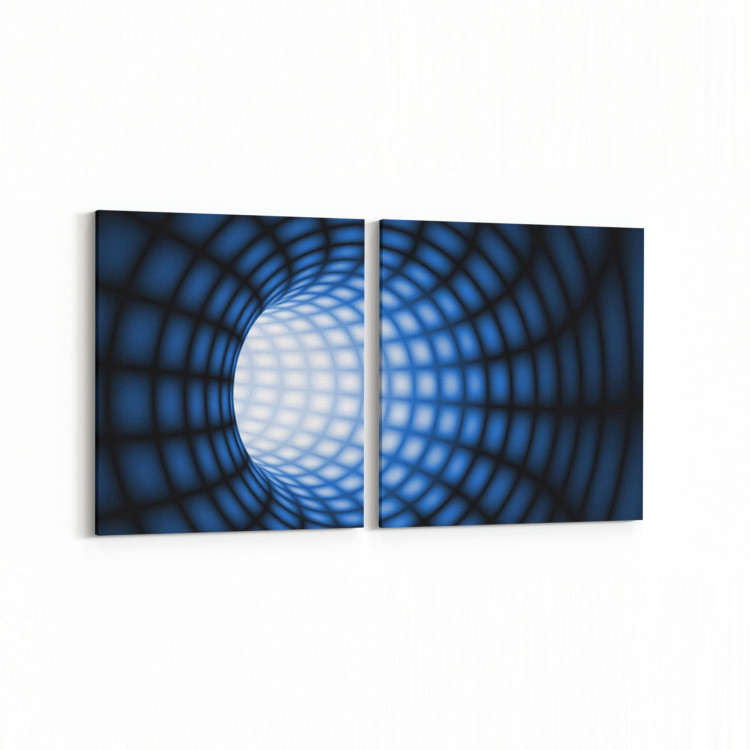 10228K2Y Abstract Girdap Görsel Kare 2'li Yatay Kanvas Tablo