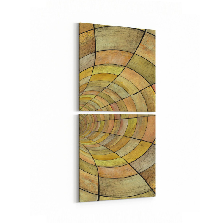 10230K2D Abstract Girdap Görsel Kare 2'li Dikey Kanvas Tablo