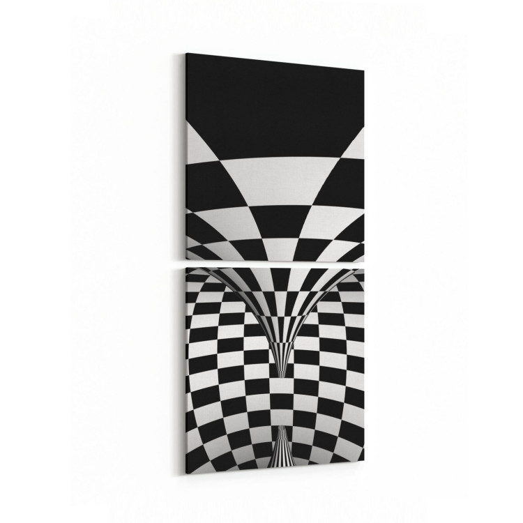 10231K2D Abstract Girdap Görsel Kare 2'li Dikey Kanvas Tablo