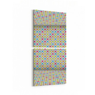 10232K2D Abstract Girdap Görsel Kare 2'li Dikey Kanvas Tablo