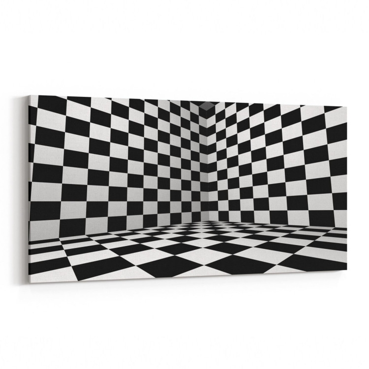 10233YD Abstract Girdap Görsel Yatay Dar Kanvas Tablo