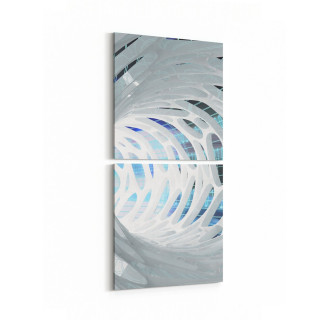 10235K2D Abstract Girdap Görsel Kare 2'li Dikey Kanvas Tablo