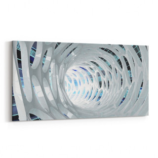 10235YD Abstract Girdap Görsel Yatay Dar Kanvas Tablo