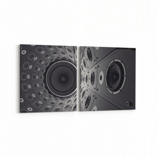 10236K2Y Abstract Girdap Görsel Kare 2'li Yatay Kanvas Tablo