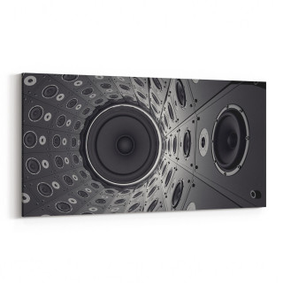 10236YD Abstract Girdap Görsel Yatay Dar Kanvas Tablo