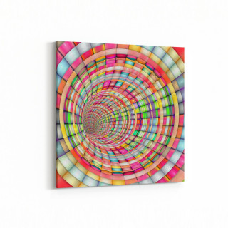 10237K Abstract Girdap Görsel Kare Kanvas Tablo