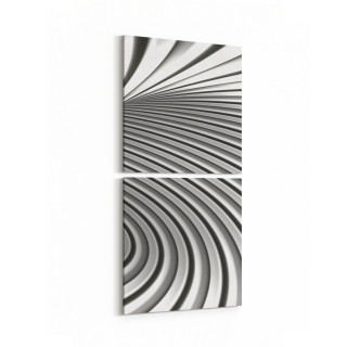 10238K2D Abstract Girdap Görsel Kare 2'li Dikey Kanvas Tablo
