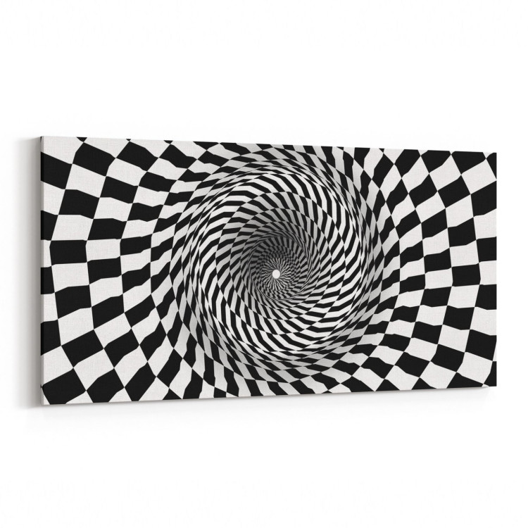 10239YD Abstract Girdap Görsel Yatay Dar Kanvas Tablo