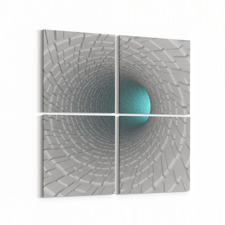 10240K4 Abstract Girdap Görsel Kare 4'lü Kanvas Tablo
