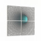 10240K4 Abstract Girdap Görsel Kare 4'lü Kanvas Tablo