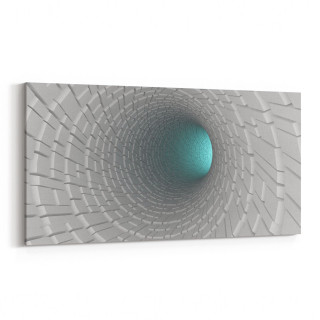 10240YD Abstract Girdap Görsel Yatay Dar Kanvas Tablo