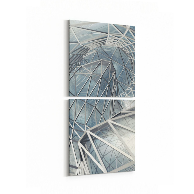 10241K2D Abstract Girdap Görsel Kare 2'li Dikey Kanvas Tablo