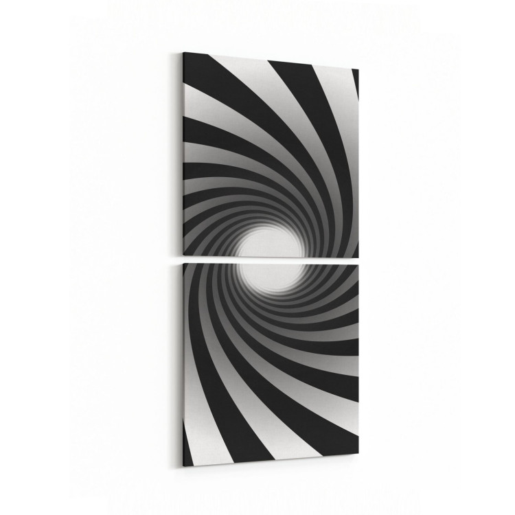 10243K2D Abstract Girdap Görsel Kare 2'li Dikey Kanvas Tablo