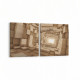 10244K2Y Abstract Girdap Görsel Kare 2'li Yatay Kanvas Tablo