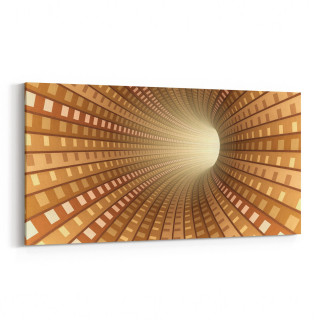 10246YD Abstract Girdap Görsel Yatay Dar Kanvas Tablo