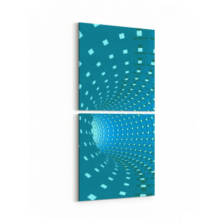 10252K2D Abstract Girdap Görsel Kare 2'li Dikey Kanvas Tablo