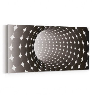 10263YD Abstract Girdap Görsel Yatay Dar Kanvas Tablo