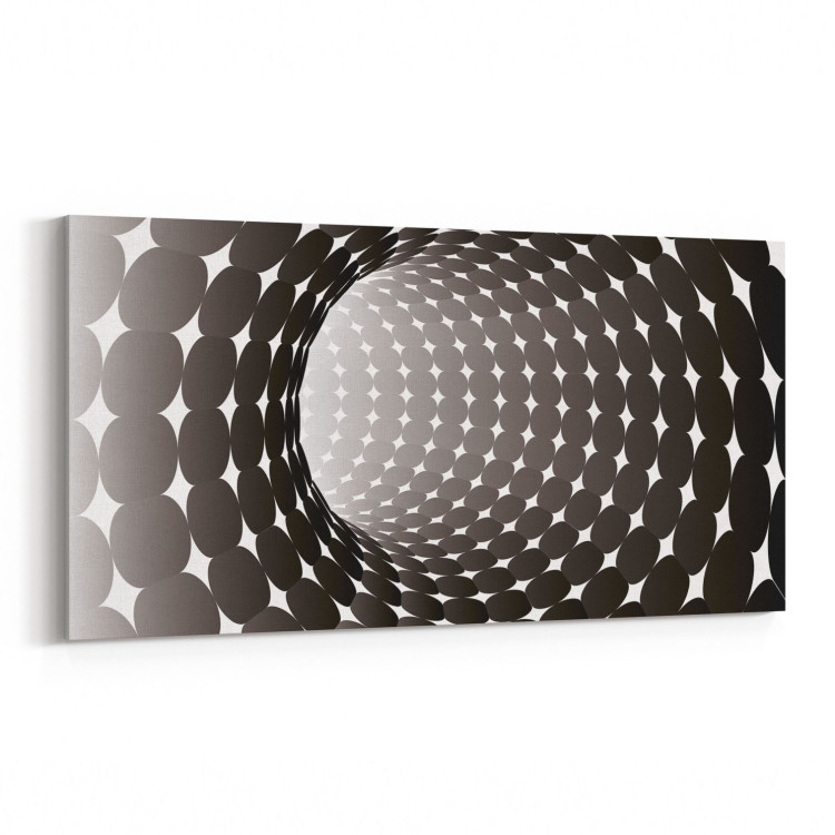 10263YD Abstract Girdap Görsel Yatay Dar Kanvas Tablo
