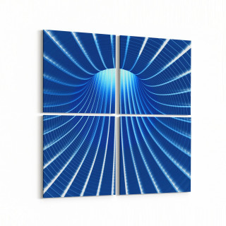 10265K4 Abstract Girdap Görsel Kare 4'lü Kanvas Tablo
