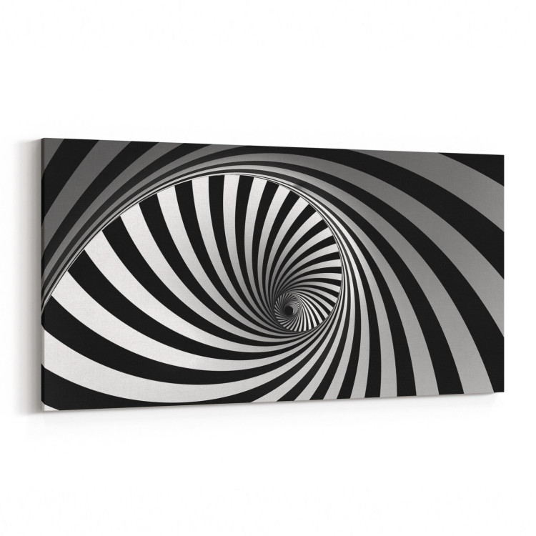 10266YD Abstract Girdap Görsel Yatay Dar Kanvas Tablo