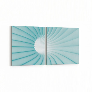 10267K2Y Abstract Girdap Görsel Kare 2'li Yatay Kanvas Tablo