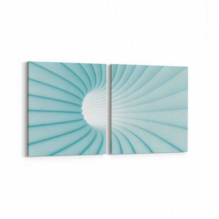 10267K2Y Abstract Girdap Görsel Kare 2'li Yatay Kanvas Tablo