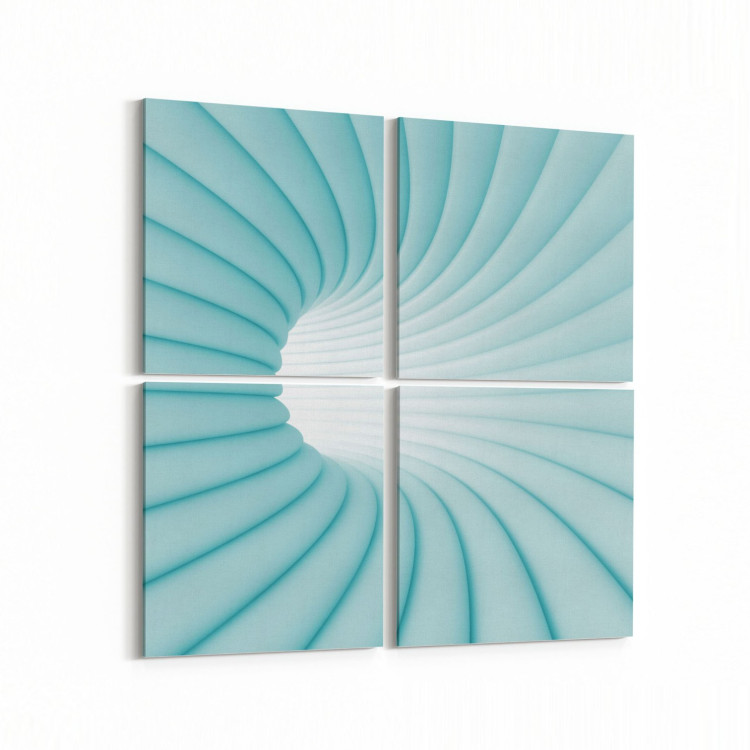 10267K4 Abstract Girdap Görsel Kare 4'lü Kanvas Tablo