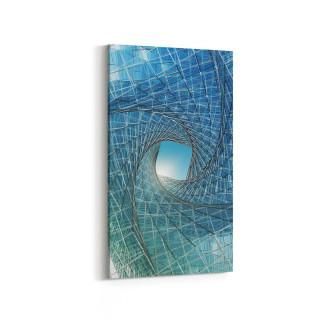 10268DD Abstract Girdap Görsel Dikey Dar Kanvas Tablo