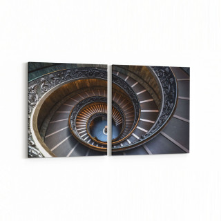 10270K2Y Abstract Girdap Görsel Kare 2'li Yatay Kanvas Tablo