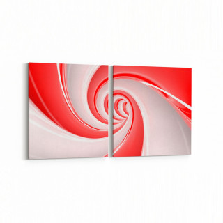 10271K2Y Abstract Girdap Görsel Kare 2'li Yatay Kanvas Tablo
