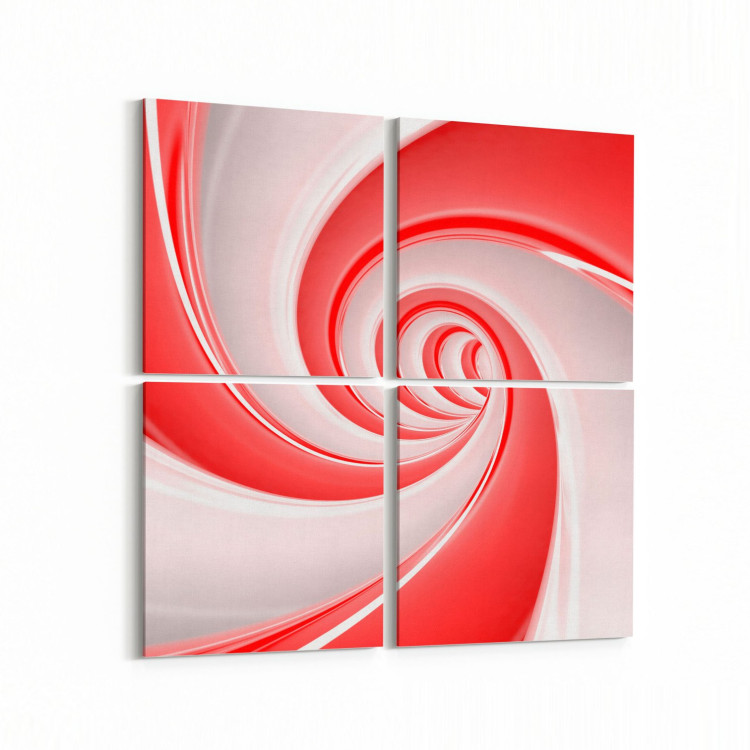 10271K4 Abstract Girdap Görsel Kare 4'lü Kanvas Tablo