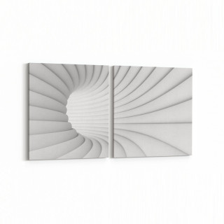 10272K2Y Abstract Girdap Görsel Kare 2'li Yatay Kanvas Tablo