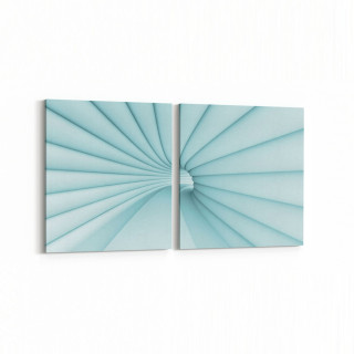10274K2Y Abstract Girdap Görsel Kare 2'li Yatay Kanvas Tablo