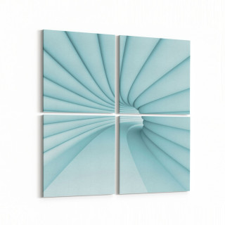 10274K4 Abstract Girdap Görsel Kare 4'lü Kanvas Tablo