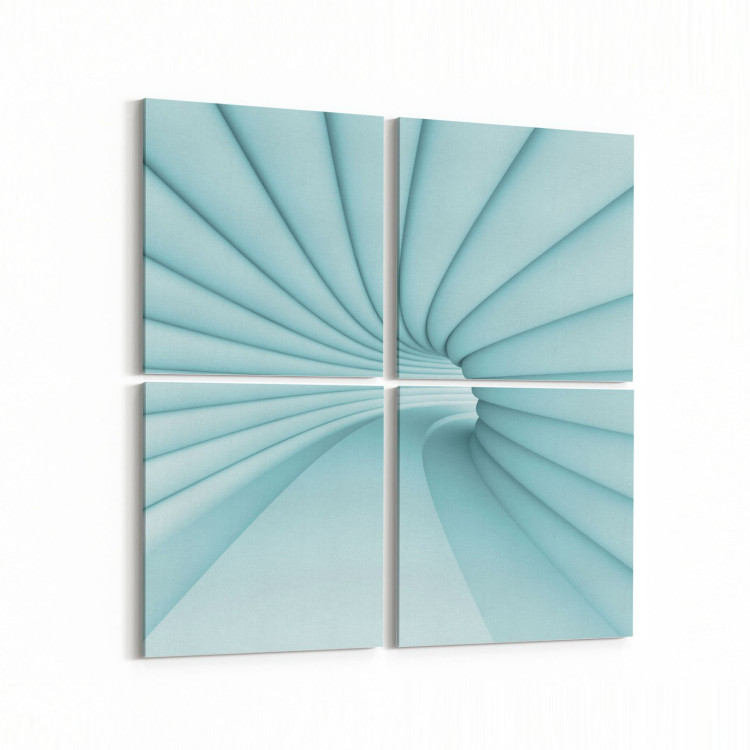 10274K4 Abstract Girdap Görsel Kare 4'lü Kanvas Tablo