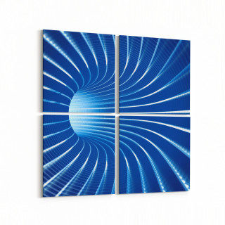 10275K4 Abstract Girdap Görsel Kare 4'lü Kanvas Tablo